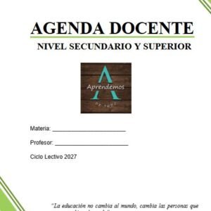 Agenda Profesores Secundario y Superior DIGITAL