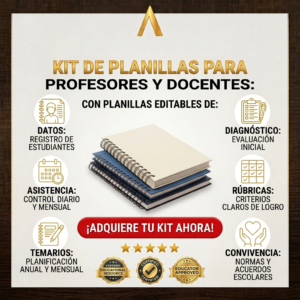 KIT DE PLANILLAS PARA DOCENTES Y PROFESORES